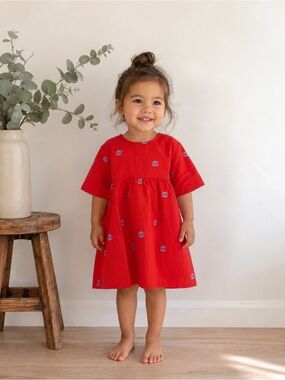 Tinycottons Red Chef's Choice Club Sandwich Dress 2Y NWT